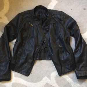 Black Faux Leather Jacket